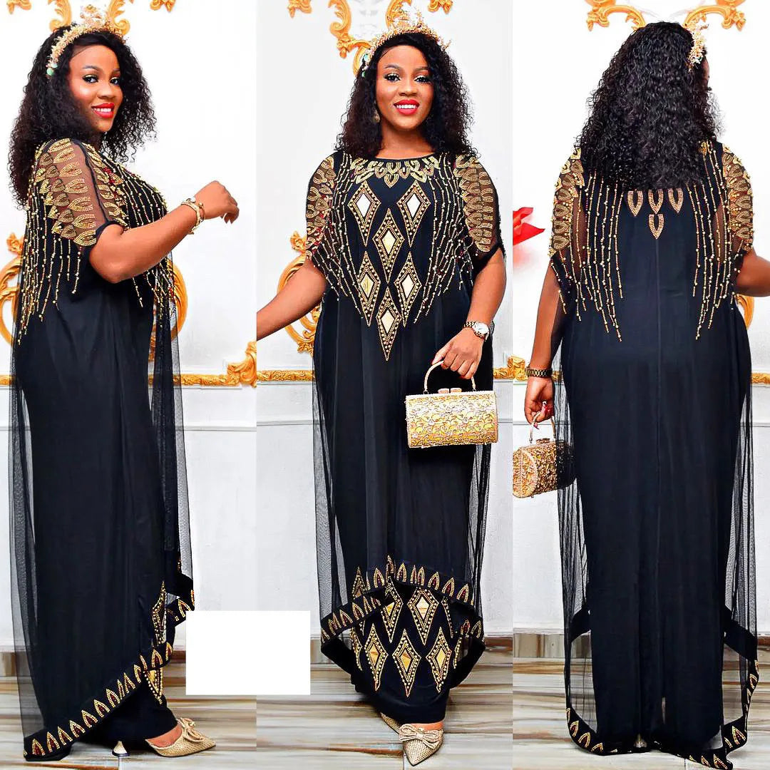 African Dresses for Women 2026 Traditional Nigeria Caftan Dress Abaya Musulman Robe Femme Clothes Dashiki Africa Clothing