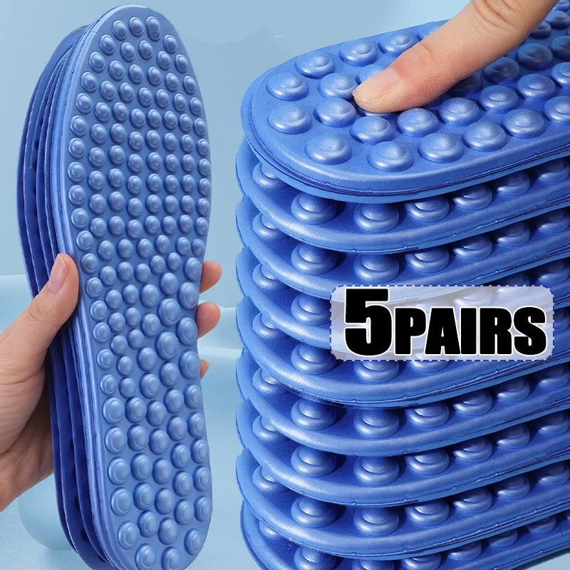 5D Massage Insole Full Palm Acupoint Massage Men's and Women's Foot Health Relieve Foot Fatigue Soft Sports Casual Shoes Sole
