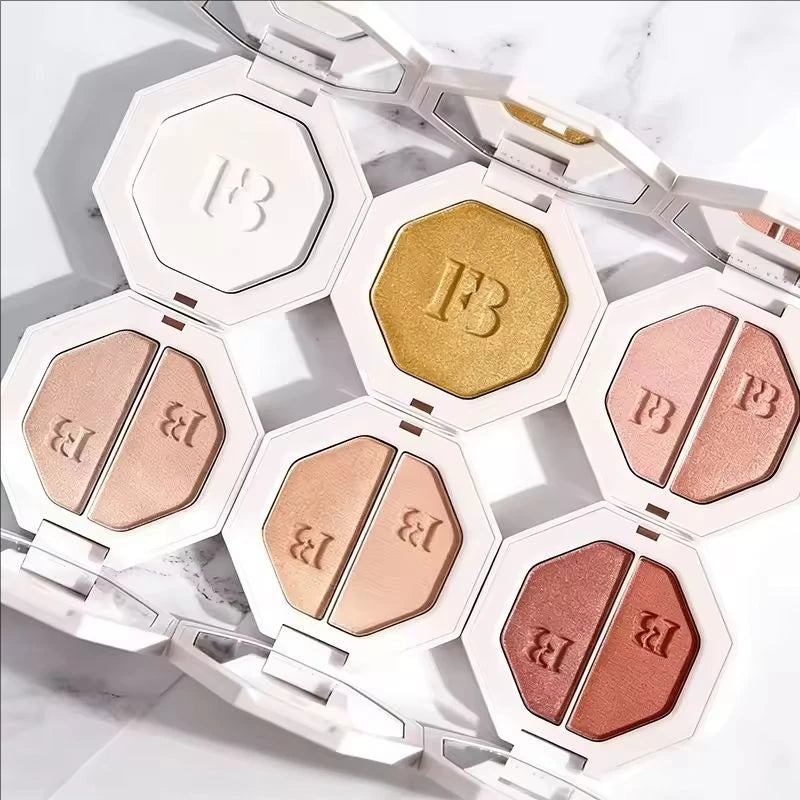 Fenty Beauty Portable Matte Two Color Powder with Fluorescence Perfect Concealer Lasting Natural Makeup Highlight Powder Makeup