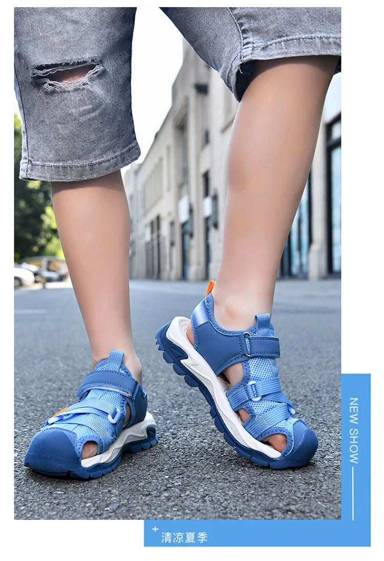 Summer Breathable Sport Sandals for Boys Casual Outdoor Beach Shoe Comfortable Soft Sole Kids Fashion Non-slip Walking Sandalias