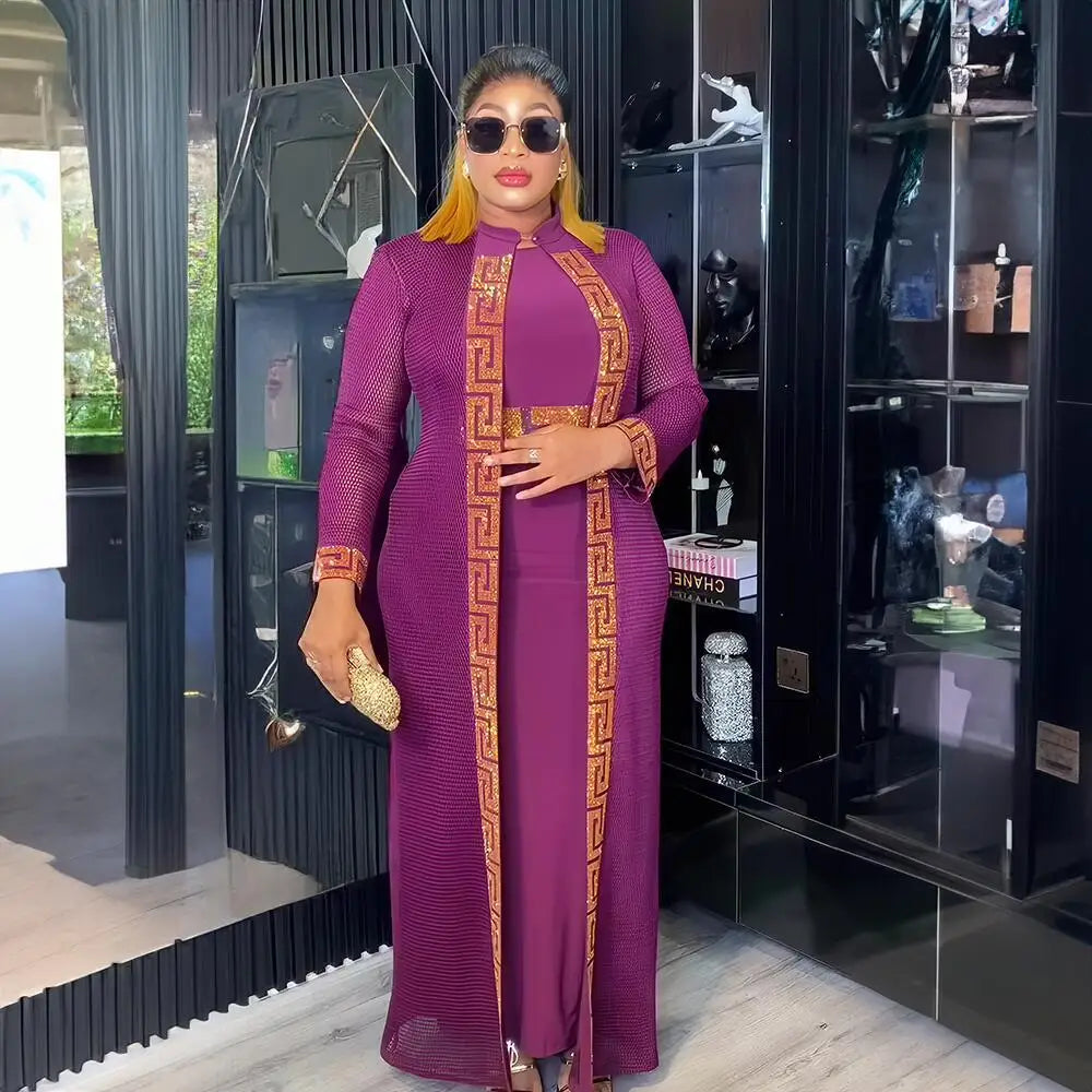 Fresh women african dress Rhine Stone african party dresses woman elegant couples turkey dresses for women luxury elegant