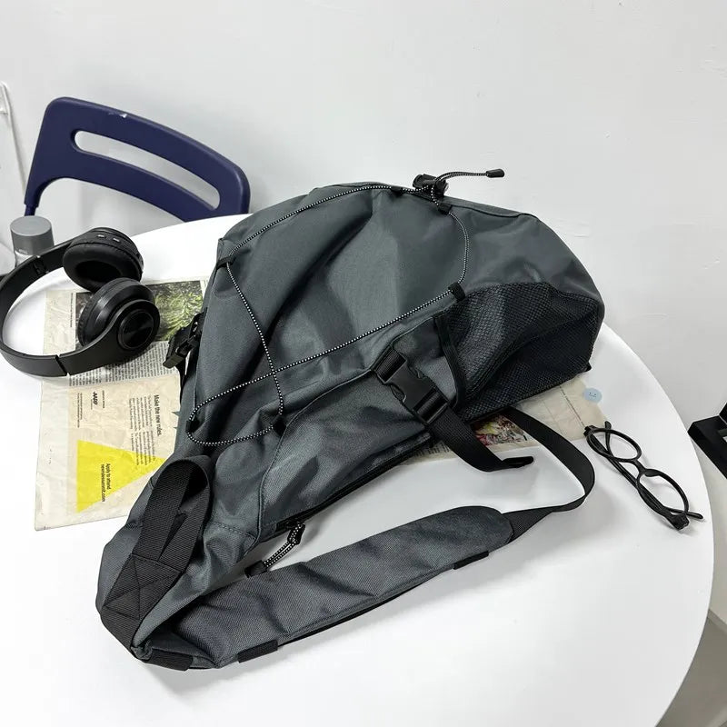 Large Capacity Storage Crossbody Bags for Men High Quality Nylon Chest Bag Hip Hop Shoulder Bag Male Fashion Big Backpacks