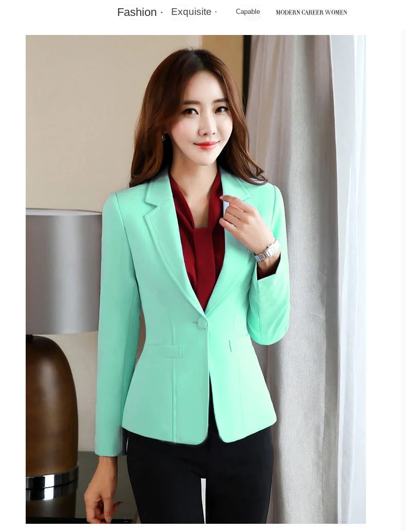 Blazers for Women Korean Slim Fit Long Sleeve Casual Suits Jacket All-Match OL Office Lady Suit Blazer Fashion Clothing White
