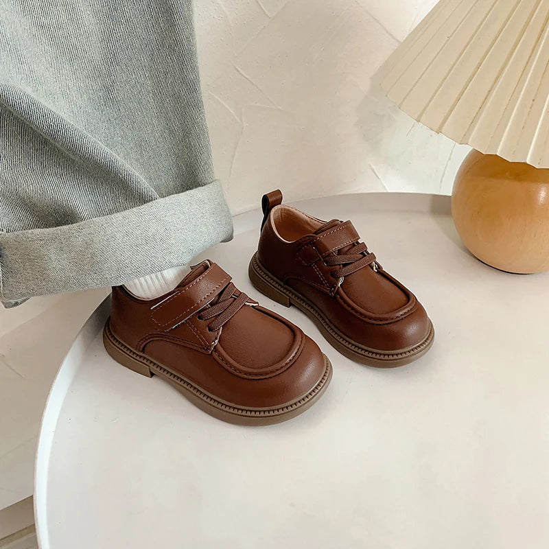 Boys Leather Shoes Kids School Performance Shoes Comfortable British Style Children Birthday Party Shoes 2025 Spring Autumn New