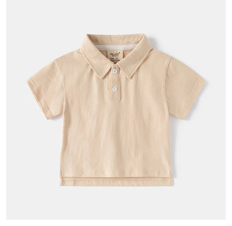 Toddler Boys Polo T-shirts Kids Tops Tees Summer Children's Clothes Cotton Blend