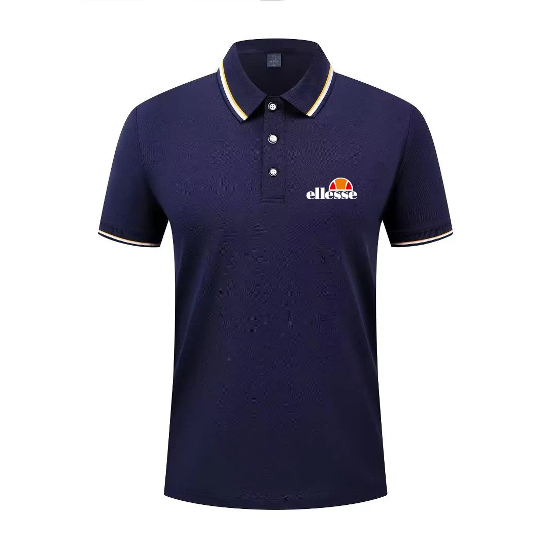 Golf men's collar knitted polo shirt, business casual men's short sleeved summer new clothing