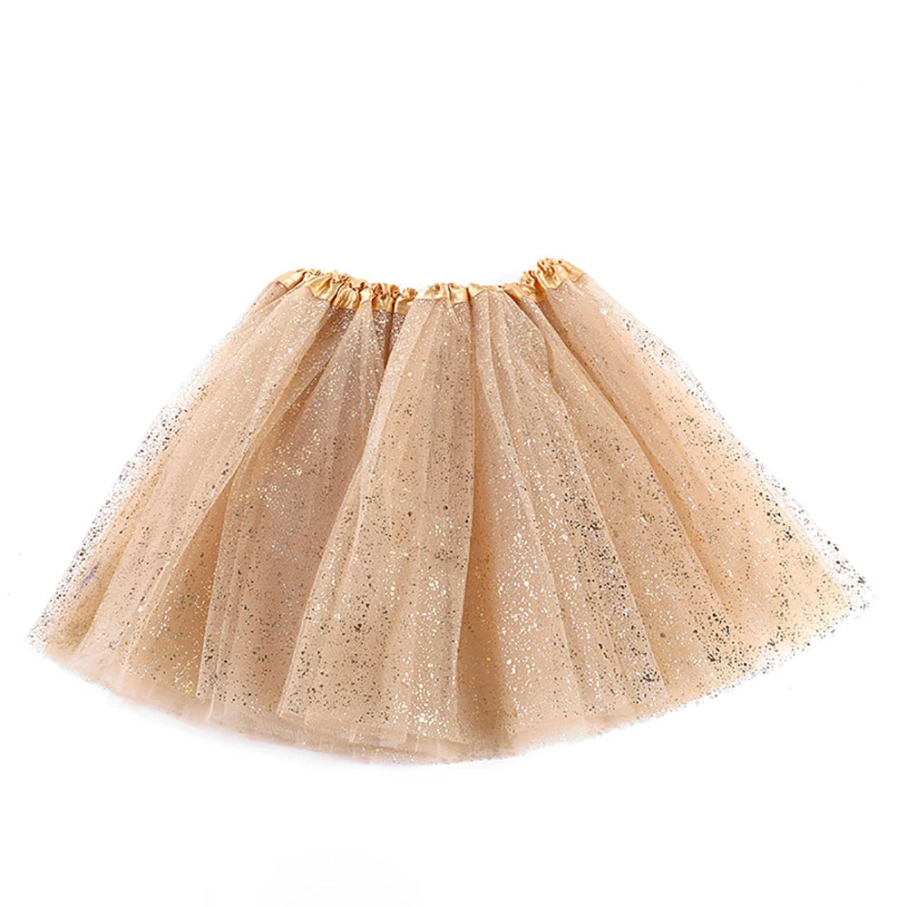 New girls bronzed half skirt children's skirt European and American children cute TUTU gauze skirt