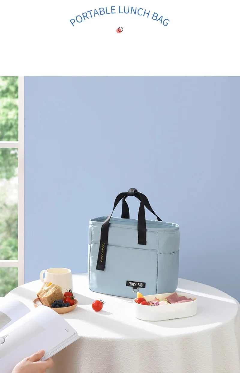 Insulated Lunch Bag for Women Men Kids, Portable Thermal Lunch Tote Bag, Reusable Lunch Box Bag for Work School Picnic Outdoor