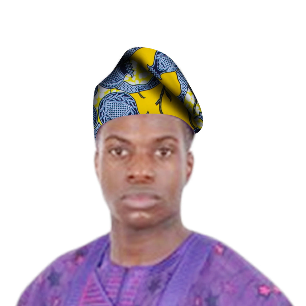 African Men Traditional Cap Hat Bazin Riche Print Hat Wrap Hat Caps Casual Party Head Accessories wyb780
