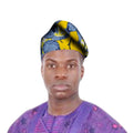African Men Traditional Cap Hat Bazin Riche Print Hat Wrap Hat Caps Casual Party Head Accessories wyb780