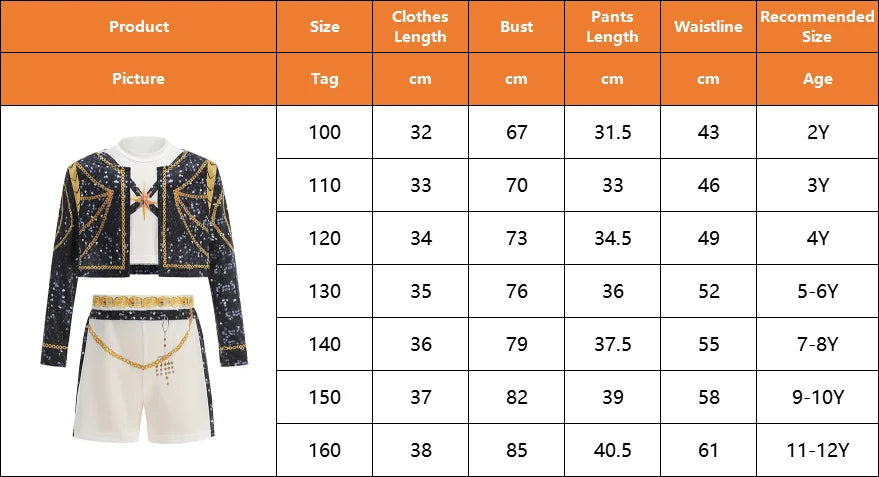 Girls 3 Piece Set Cosplay Costume Fashion Clothes Girls Stage Performance Dress Up Uniform Children Carnival Show Party Costumes