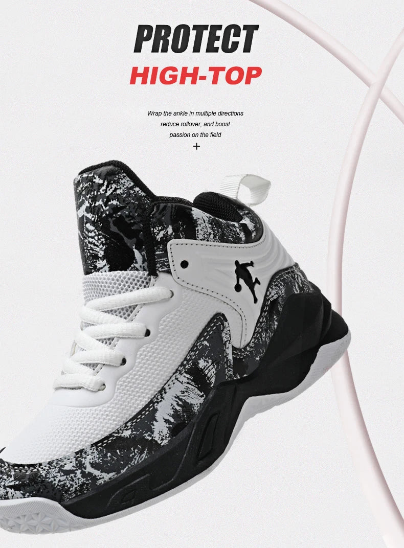 Children's Basketball Shoes for Boys Kids Sneakers Outdoor Non-slip Sports Running Child Girls Basket Trainer Shoes Walking Shoe