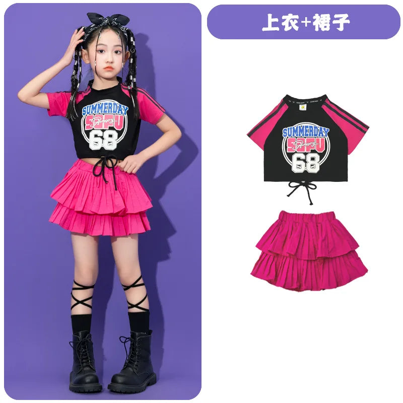 Teenager Kids Hip Hop Dance Costumes For Children Yellow Kpop Hiphop Stage Outfits Girls Boys Jazz Performance Rave Clothes