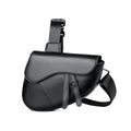 Men' Shoulder Bag Fashion Saddle Bag High Quality Leather Premium Zipper Simple Solid Color Chest Bag Business Men Messenger Bag
