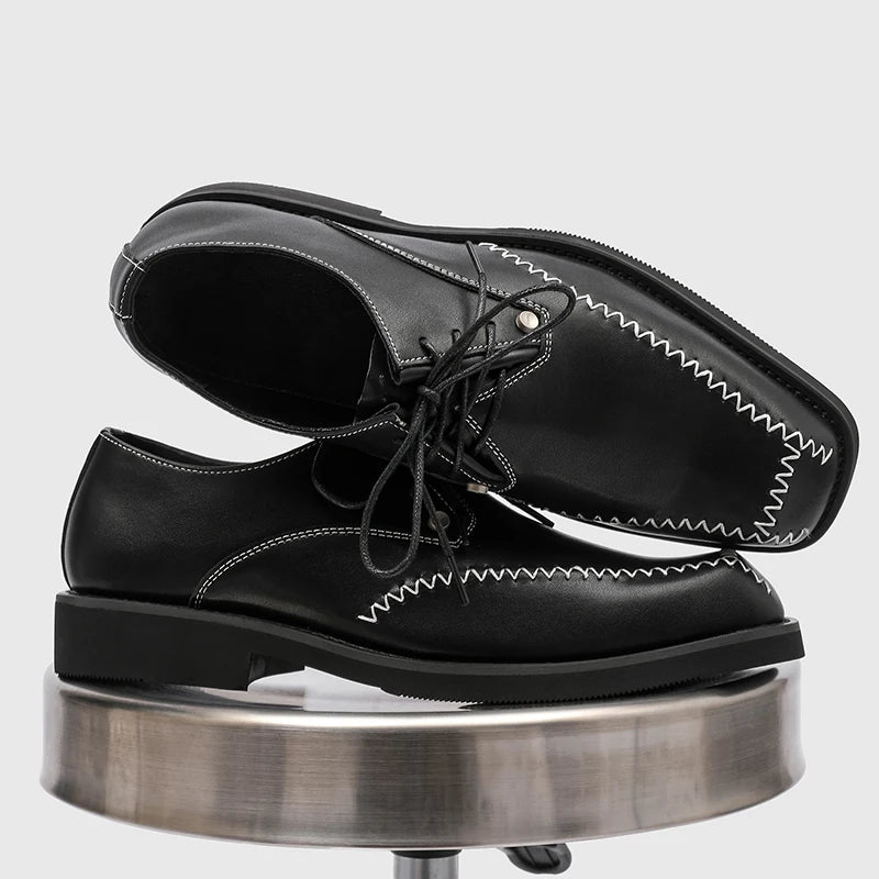 Hot Selling Men's Genuine Leather Shoes Europe America Thick Soled Wedding Shoes for Groom Fashionable Men's Business Shoes
