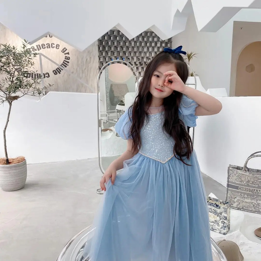 Kids Summer Dress Toddler Girls Birthday Party Cosplay Girls Lace Ballet Princess Dress Spring and Autumn Ball Dress 3-12Years