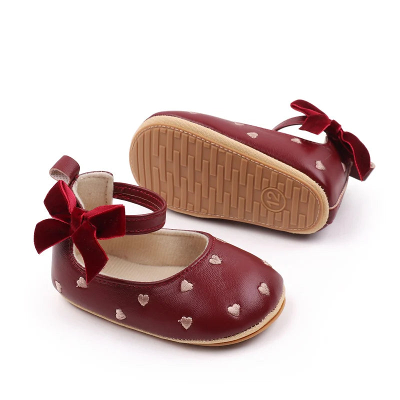 Baby Girl Shoes Cute Bowknot High Quality PU and TPR Sole Anti-slip Toddler Newborn 0-9-18 Months Prewalking Sandal 2024 BJZ3212