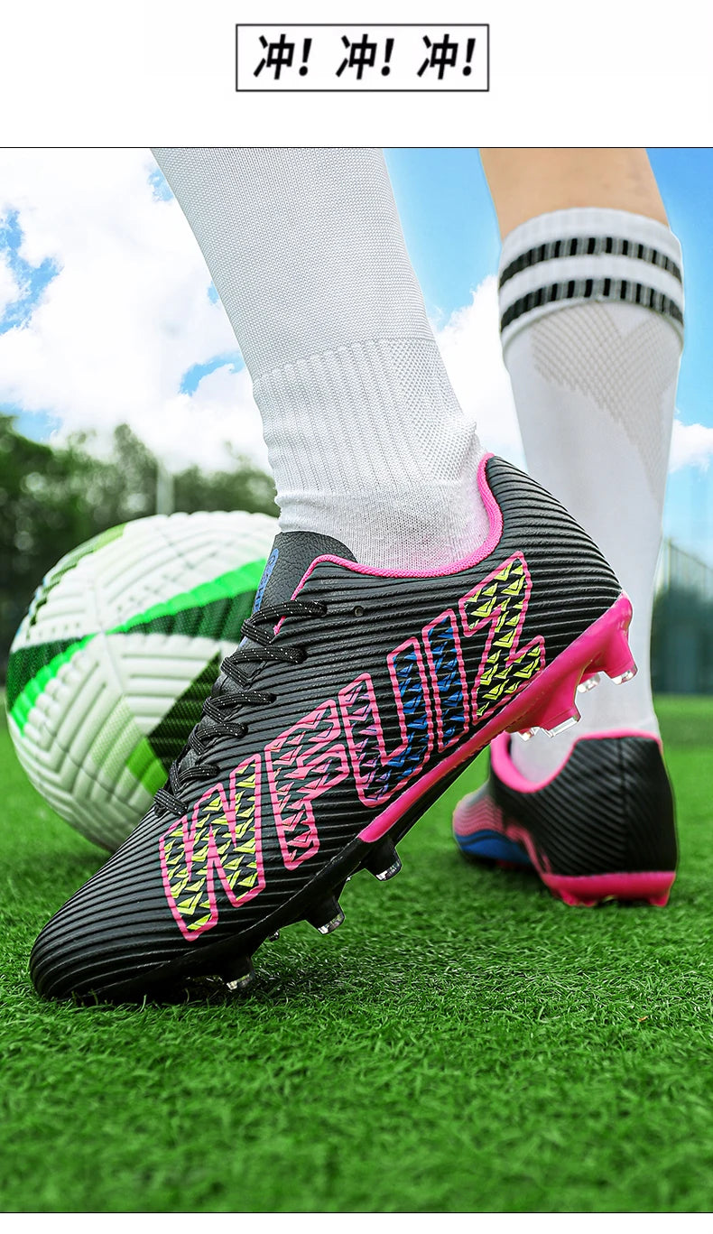 New Boy Girl  Professional Soccer Shoes Ultralight Match Training Shoes Non-Slip Cleats Grass Drop Shipping Boys Football Boots