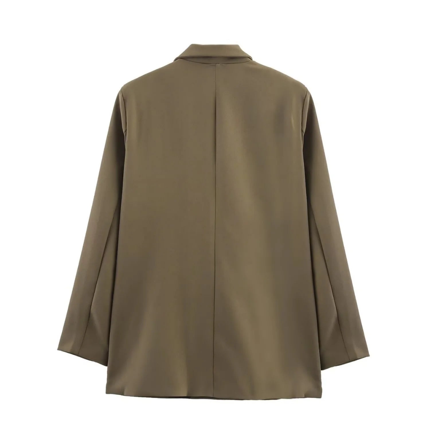 Women Elegant Solid Blazers Female Simple Style Double Breasted Long Sleeved Suit Jackets Casual Office Lady Suit Jackets Tops