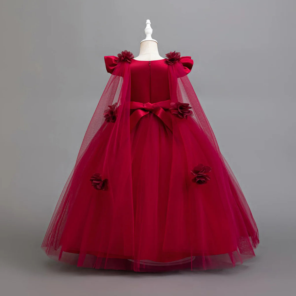 4-12 years old Dress up dance party girl dress tulle girl wedding dress elegant girl party dress kids Christmas dress