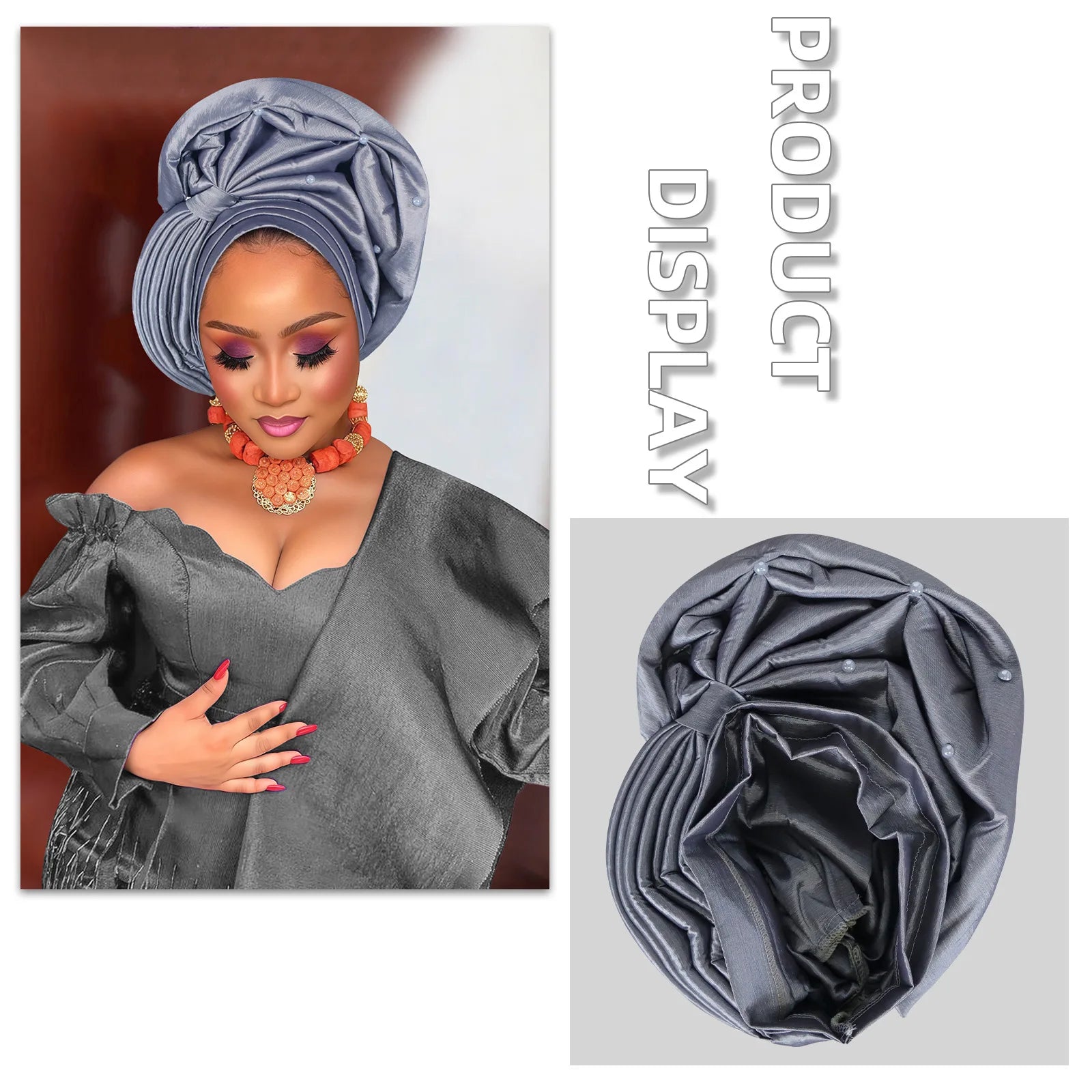 New Luxury Shiny Turban Cap for Women African Auto Gele Headties Nigeria Wedding Party Geles Hijab Bonnet Hat Head Wrap Headgear