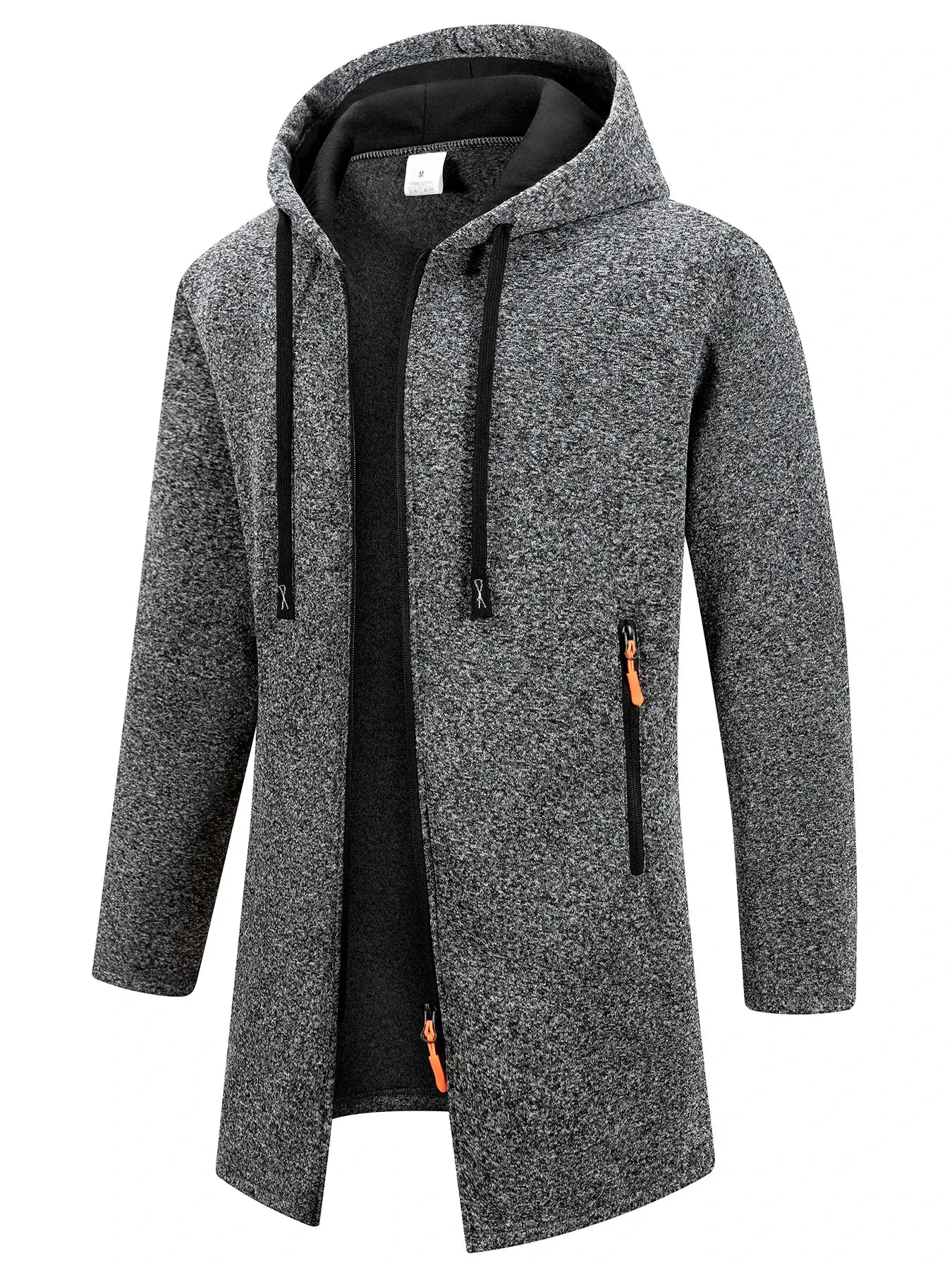 New Streetwear Men's Long Sleeve Sweatshirts for Men Zipper Hooded Oversize Winter Warm Jacket Coat Outdoor Tracksuit Men