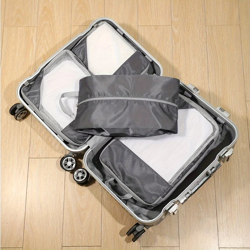 4 Pcs Travel Luggage Compression Bags, Lightweight Versatile Storage Bags, Dustproof Organizers