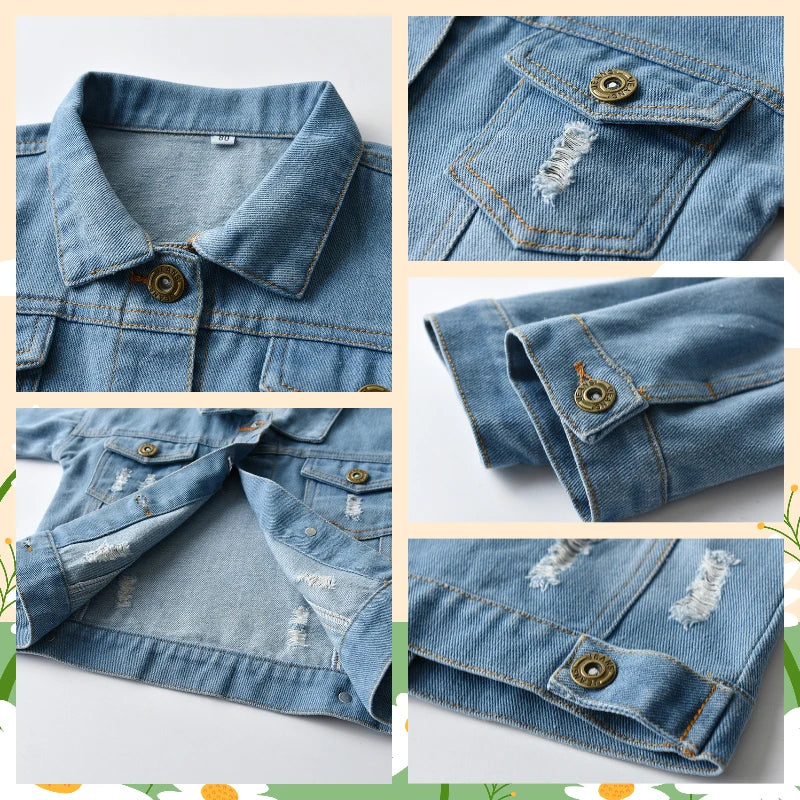 Personalized Denim Jacket Toddler Outwear Patch Coats Custom Name Jean Jacket  Ideal Gift Birth Presents Autumn 2025 New