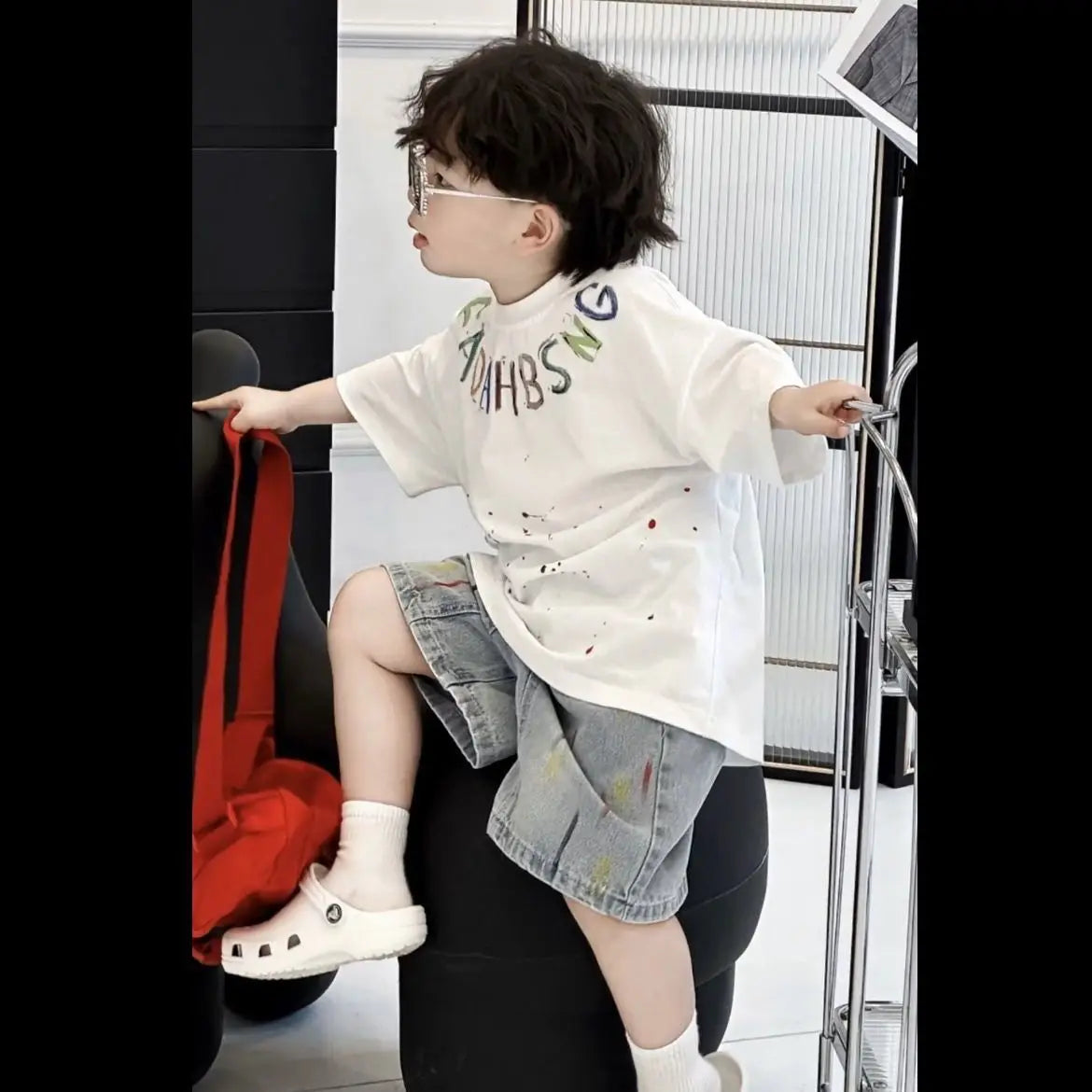 Baby Boys Summer Sportswear.Suit 2025 New Children Streetwear kid Boy Short Sleeve T Shirt + Denim Shorts 2PCS Set Outfits 2-10Y