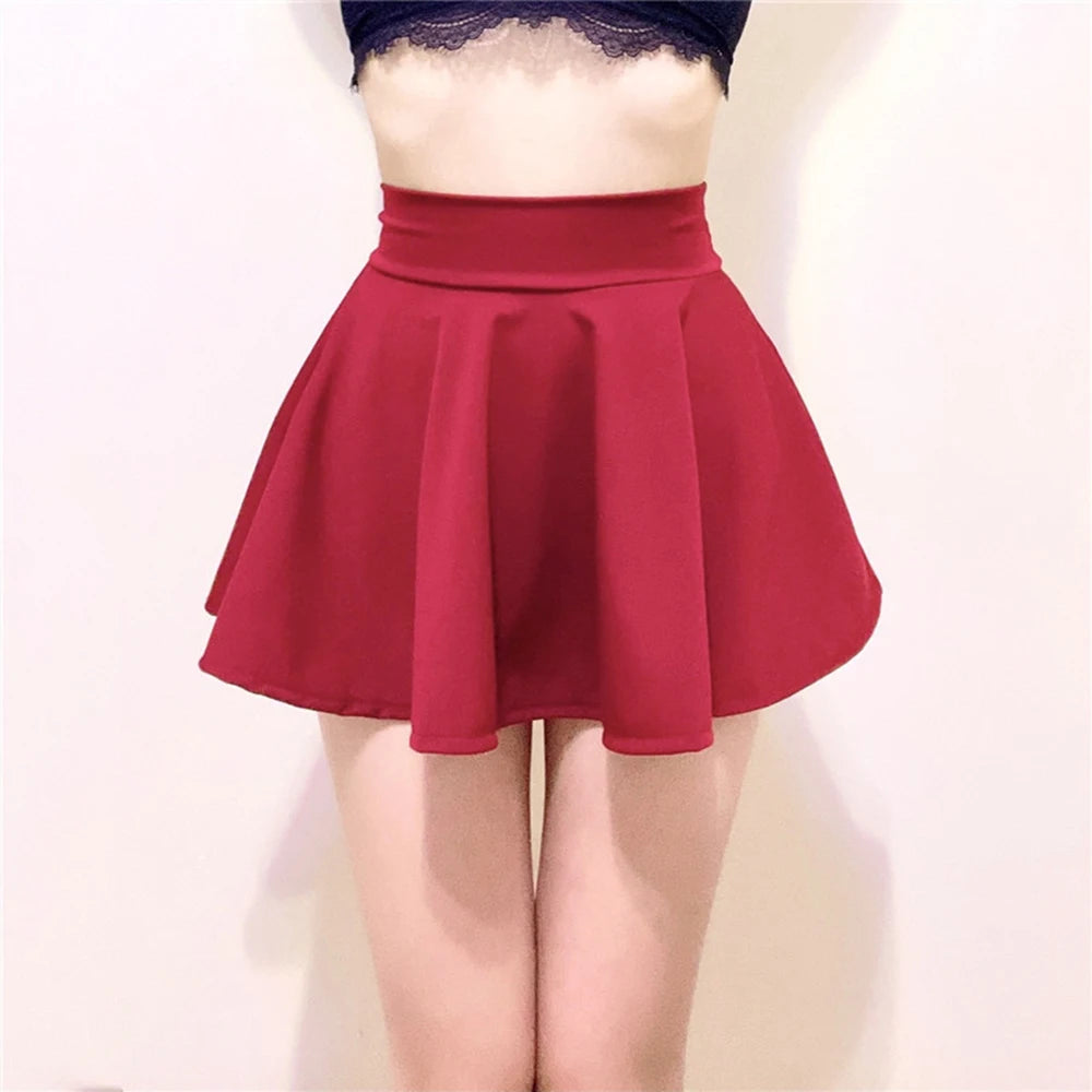 Sexy Micro Mini Skirts for Women Basic Black Shorts Pleated Skirt Girls Dance High Waist A-Line Pleated Skirts