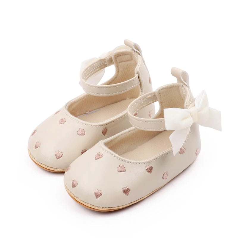 Baby Girl Shoes Cute Bowknot High Quality PU and TPR Sole Anti-slip Toddler Newborn 0-9-18 Months Prewalking Sandal 2024 BJZ3212