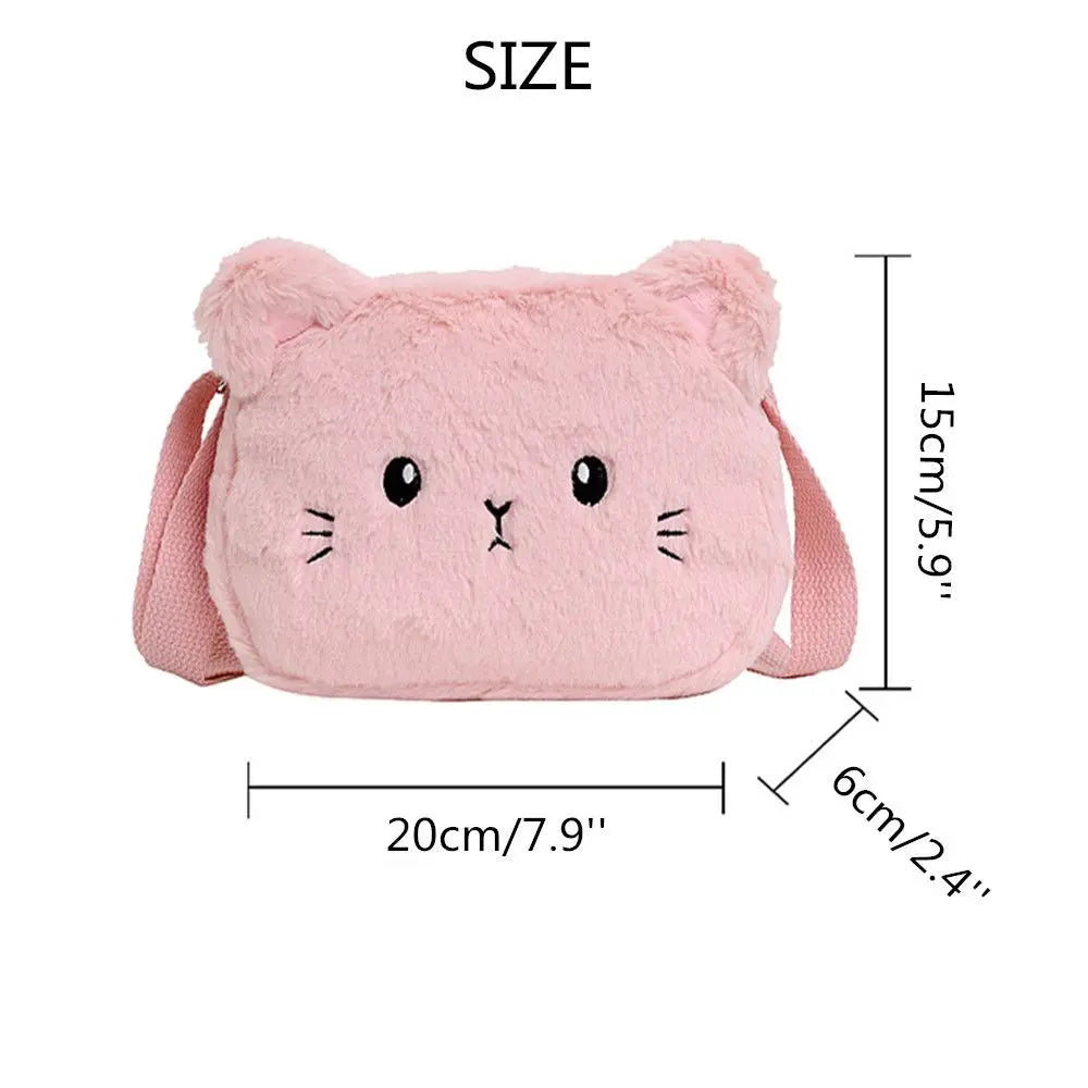 Children's Handbags Cute Shoulder Bag Cartoon Cat Soft  Bag Messenger Small Bags