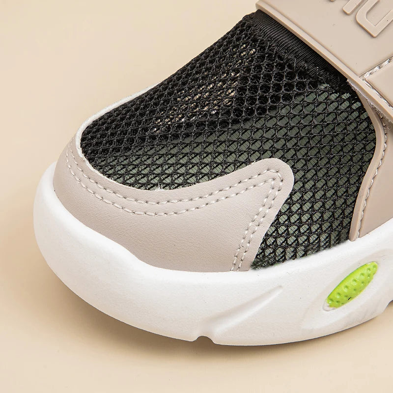 Kid Colorblock Casual Sneakers for Boys Girls 2025 Summer New Toddler Walking Shoes Hollowed-out Mesh Lightweight Kids Trainers