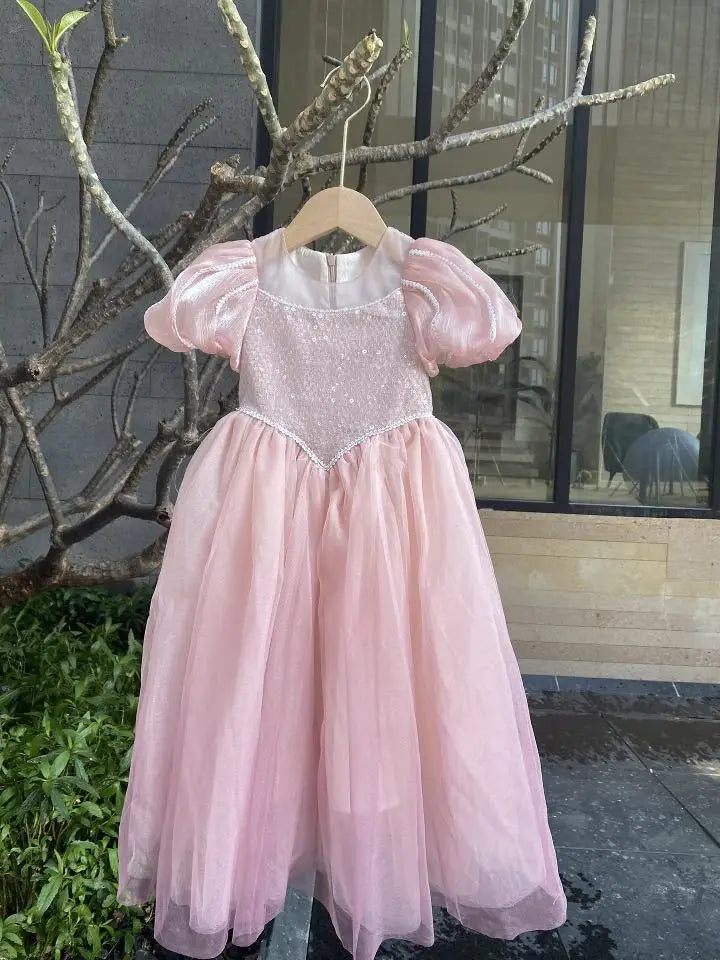 Kids Summer Dress Toddler Girls Birthday Party Cosplay Girls Lace Ballet Princess Dress Spring and Autumn Ball Dress 3-12Years