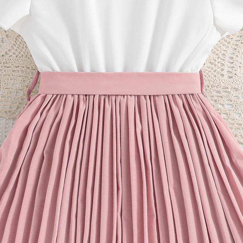 Kids Dress For Girls 8-12 Years Summer Girls Elegant Classic Fashion Intellectual Dress Birthday Party Dress For Children