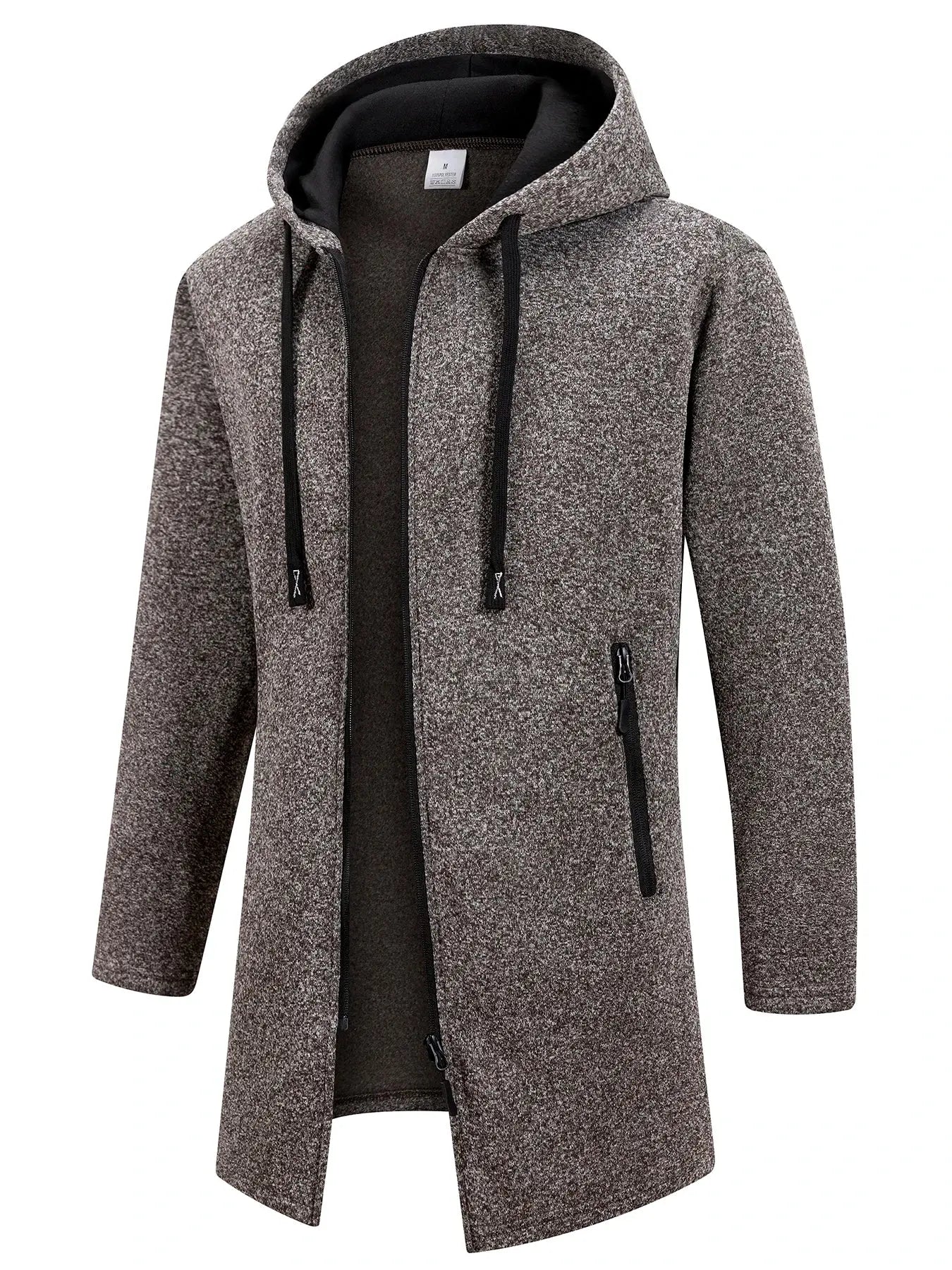 New Streetwear Men's Long Sleeve Sweatshirts for Men Zipper Hooded Oversize Winter Warm Jacket Coat Outdoor Tracksuit Men