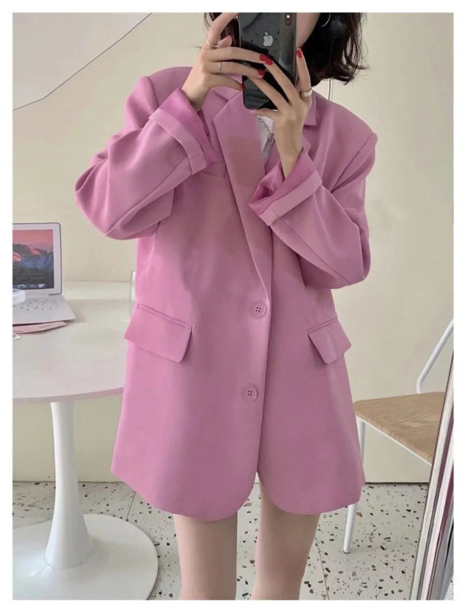 Blazer Woman Spring Summer New Solid Color Suit Jacket Women Korean Fashion Casual Comfortable Suit Woman Clothing Outerwears