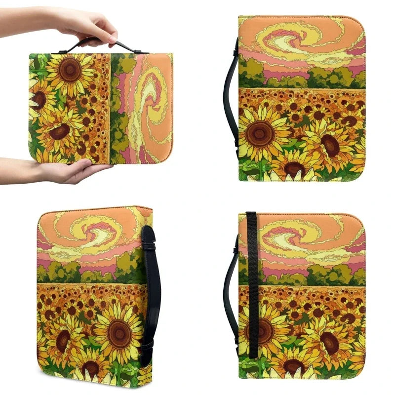 Christianity Church Bible Bag Man Of God 1 Timothy 6 11 Lion Warrior Verse Design Bible Cover Case PU Handbags Study Book Boxes