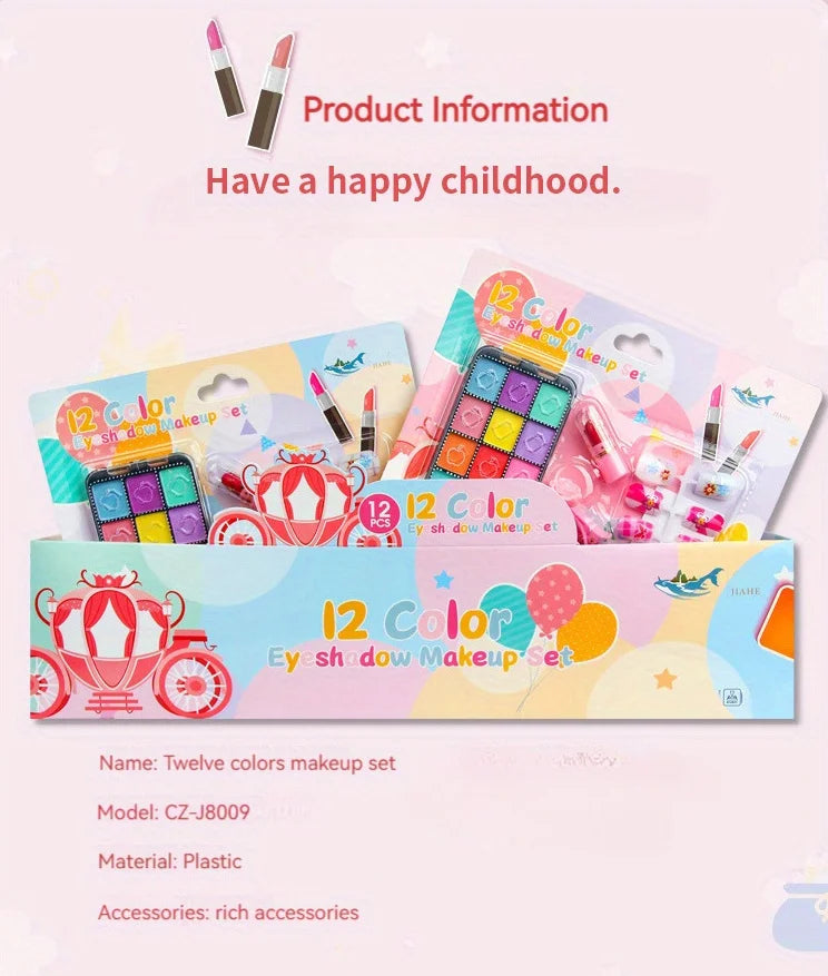 Kids Makeup Kit for Girl Toys Washable Real Cosmetic Makeup Girls Princess Gift Play Make Up Toys for Toddler Safe & Non-Toxic