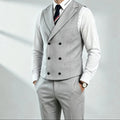 Men's 2 Piece Formal Suit Set, Casual Business Waistcoat and Pants, Wrinkle Resistant Suit Outfit