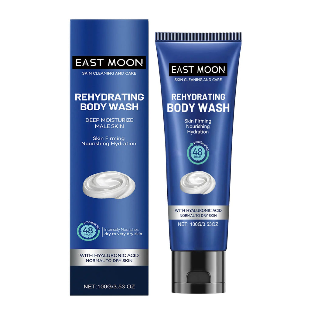 Hyaluronic Men Shower Gel Long Lasting Fragrance Improve Brighten Deep Moisturize Refresh Skin Help Exfoliator Body Wash Lotion