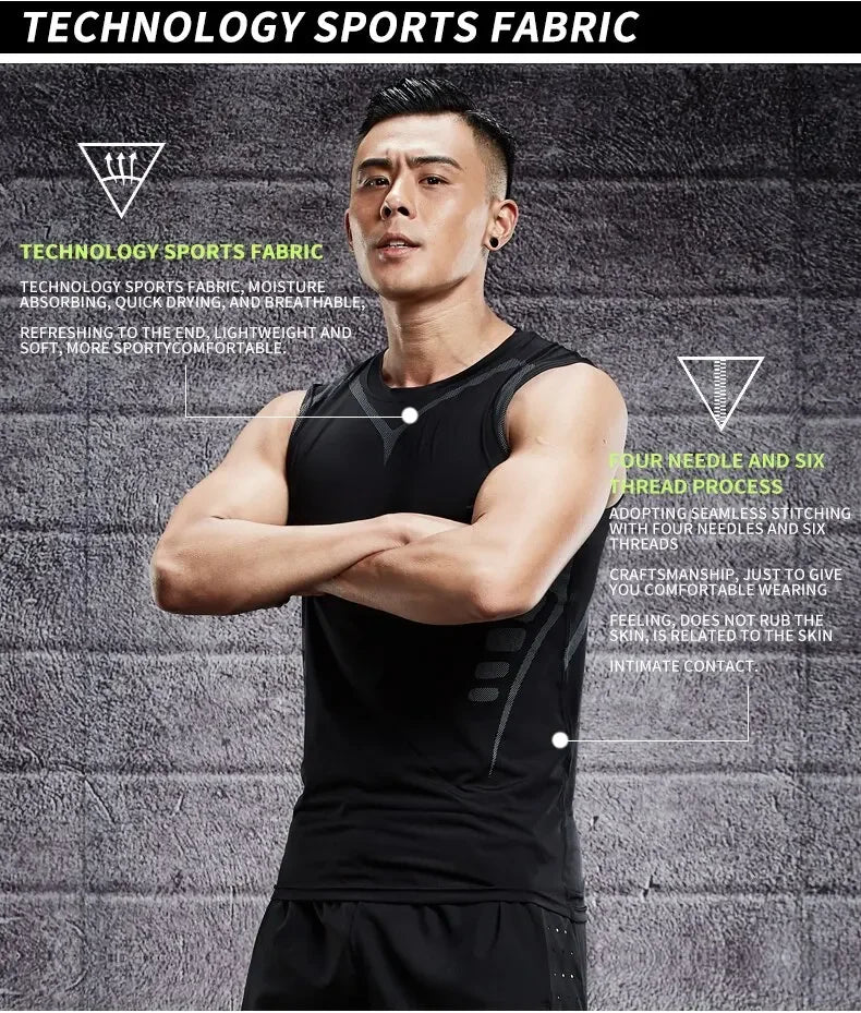 Men's Workout Compression Set Y2K Spider Printed Gym Vest Breathable Running Shorts Quick Dry Sports Rash Guard Sportwear Set