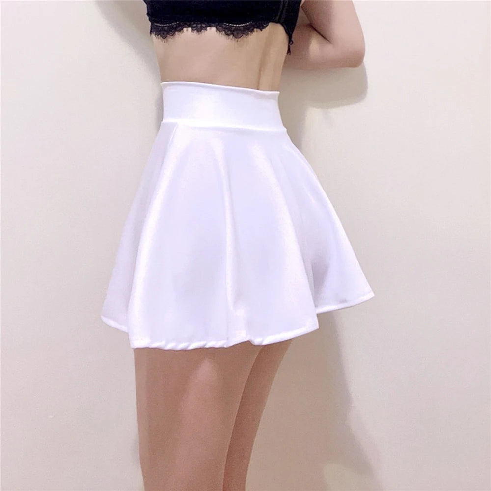 Sexy Micro Mini Skirts for Women Basic Black Shorts Pleated Skirt Girls Dance High Waist A-Line Pleated Skirts