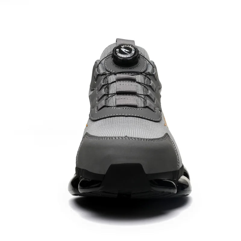 Rotating Button Unisex Safety Shoes Men For Work Sneakers Shoes Puncture-Proof Protective Women Shoes Steel Toe Work footwear