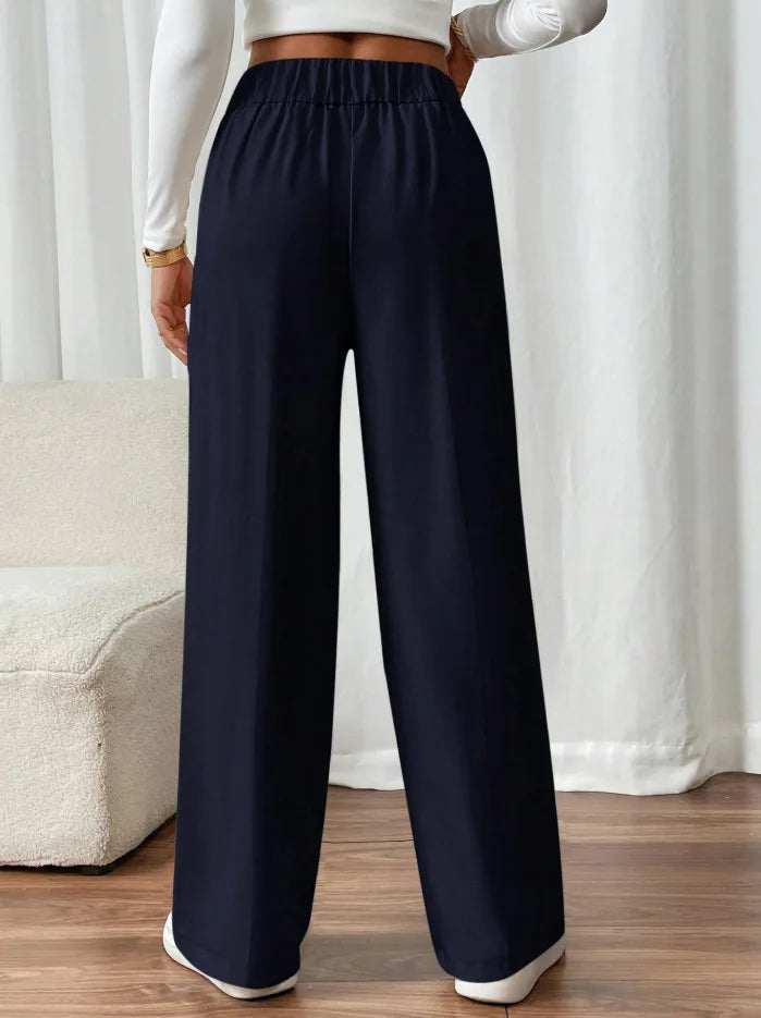 Women's Trousers Casual High-waisted Trousers Loose Temperament Versatile Office Female Straight Long Pants 2025