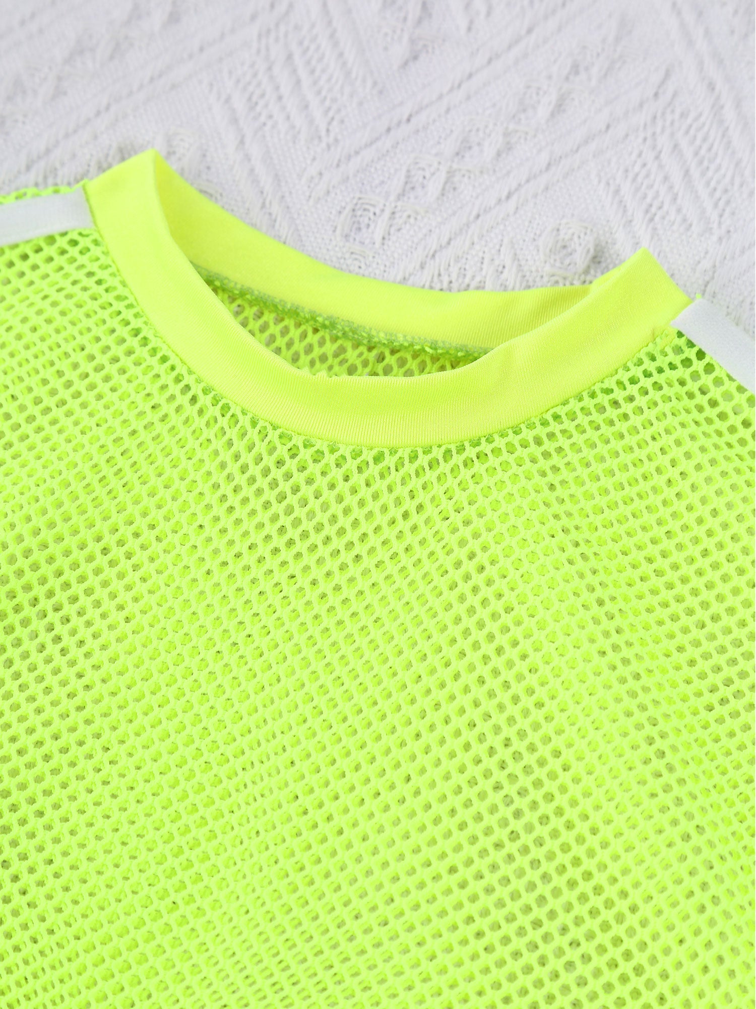 Kids Girls Fishnet T-shirt Hip Hop Street Dance Tops Long Sleeve Round Neck Hollow Out Mesh Crop Top for Workout Gym Sportswear