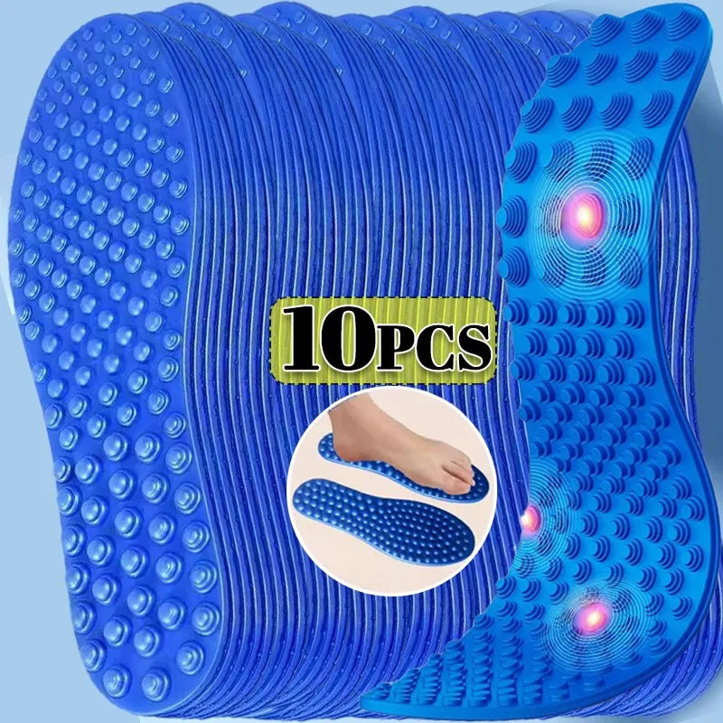 5D Massage Insole Full Palm Acupoint Massage Men's and Women's Foot Health Relieve Foot Fatigue Soft Sports Casual Shoes Sole