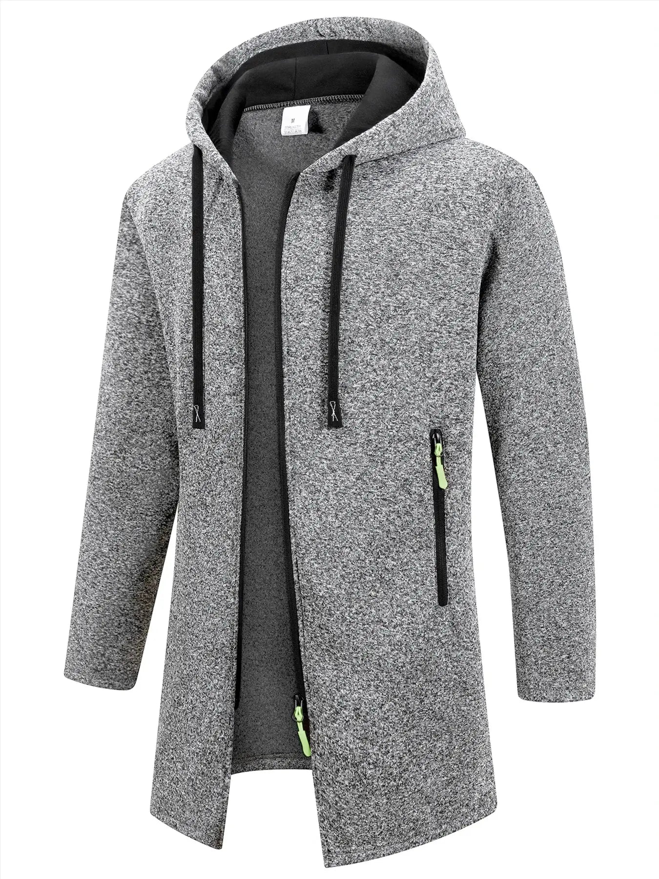 New Streetwear Men's Long Sleeve Sweatshirts for Men Zipper Hooded Oversize Winter Warm Jacket Coat Outdoor Tracksuit Men