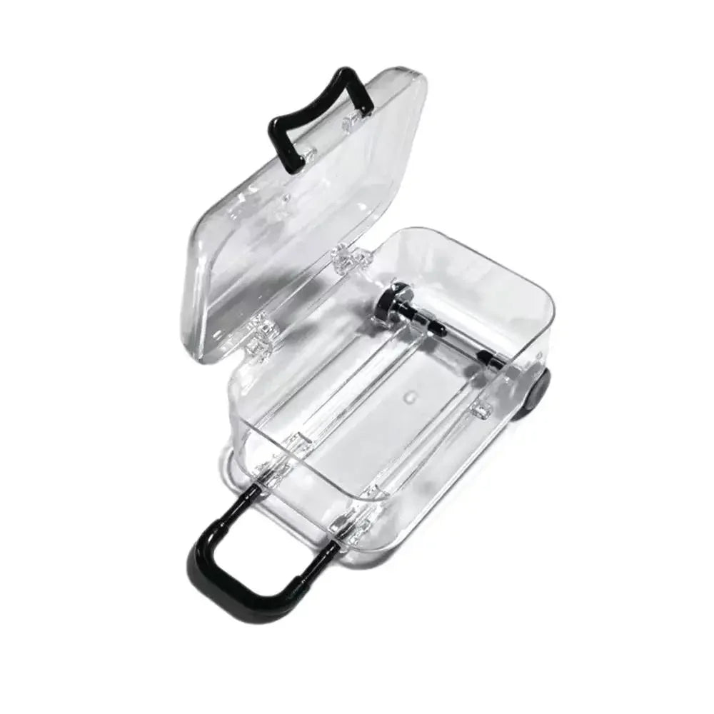 Mini Luggage Storage Box Cute Clear Suitcase Candy Box Creative Wedding Candy Box Small Trolley Case Jewellery Organiser