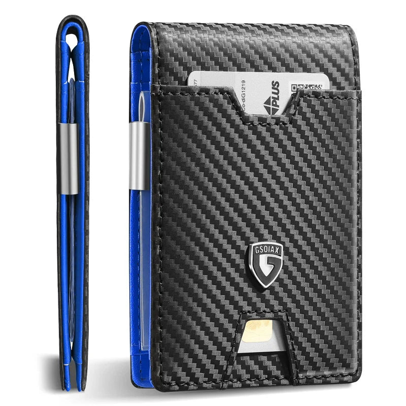 Men'S Multi-Slot Rfid Anti-Magnetic And Anti-Theft Multi-Functional Wallet With US Dollar Card Holder GSOIAX Men's wallet